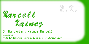 marcell kaincz business card